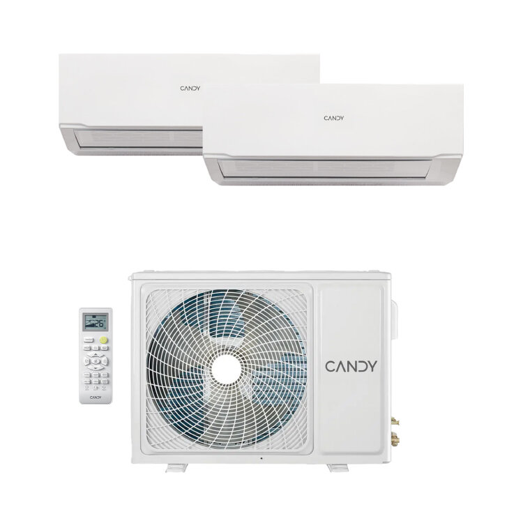 Ar Condicionado Candy Pura Plus 2X912 WIFI (Wi-Fi, Multi-Split 9000+12000 BTU, 18+24 m²)