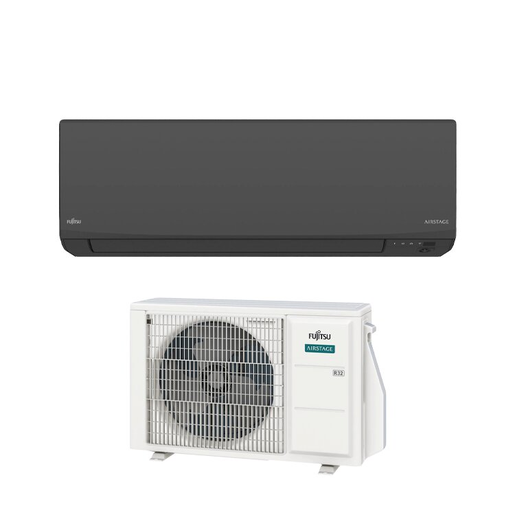 Ar Condicionado Fujitsu ASY25 Kj 9000 Pr (2,8 kW, A+++, Wi-Fi, 18M2, Wi-Fi, 6 Niveis de Ventilação, Sensor de Presença, Comando com LED Monitor, Pr