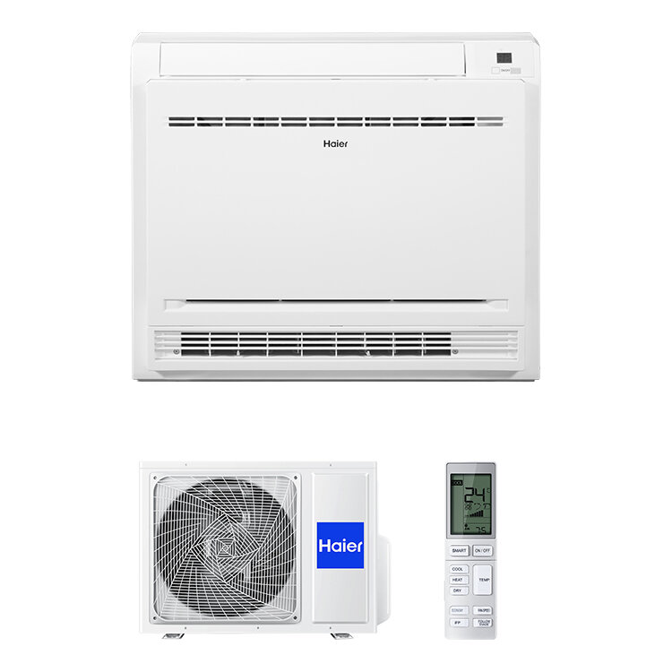 Ar Condicionado Haier DF12 (12000 BTU, Wi-Fi, Duplo Fluxo Ar, Instalação Chão, 24 m²)